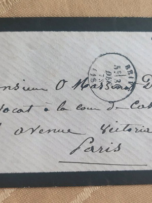 French envelope 1873 used with 1 stamp and 1 postmark