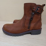 Marco Tozzi leather ankle boots like new, size 39, brown