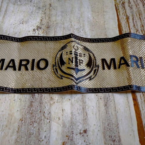 Mario N & F heat transfer patch new, size 26x8 cm