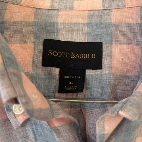 Scott Barber men's linen shirt XL like new, multicolor