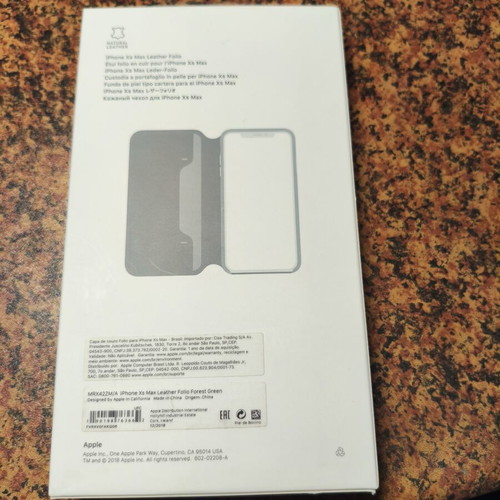 Apple Leather Folio Book green for iPhone XS Max new