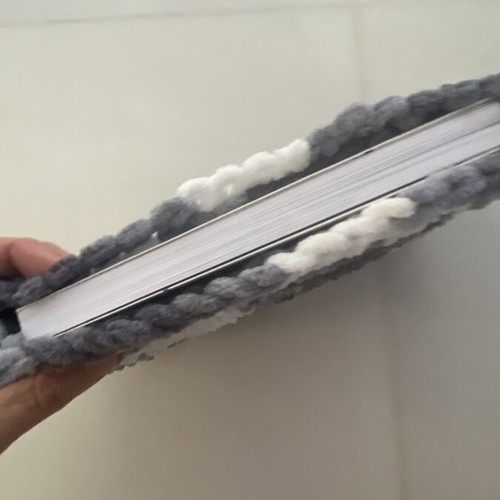 Handmade knitted book cover like new