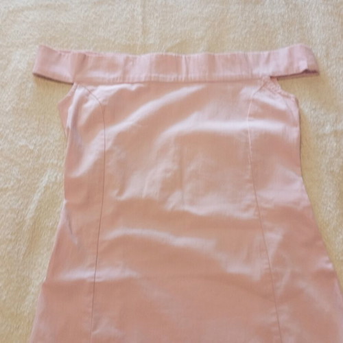 Zara Pink Midi Off-the-Shoulder Dress like new