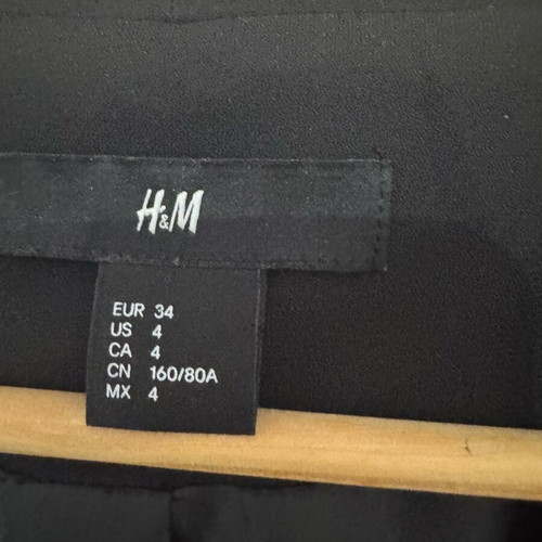 H&M women's black jacket like new, XS
