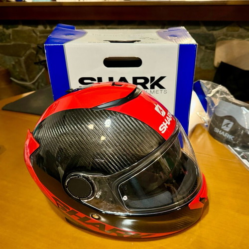 XS Shark Spartan Carbon Motorcycle Helmet like new 1290gr