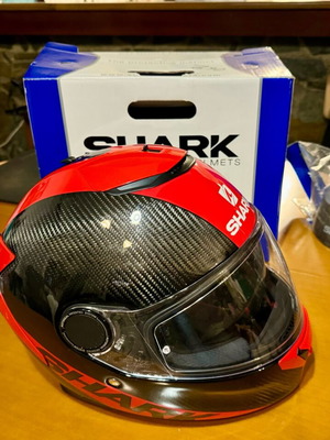 XS Shark Spartan Carbon Motorcycle Helmet like new 1290gr