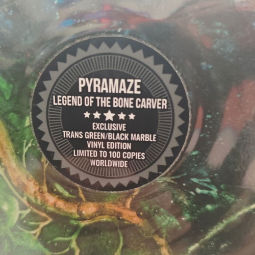 Pyramaze Legend of the Bone Carver LP new, transparent green/black marble
