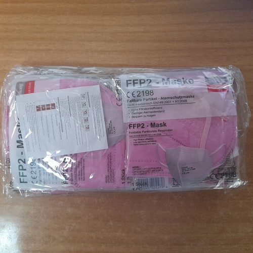 Weikang FFP2 NR Filtering Half Mask, pink, pack of 20