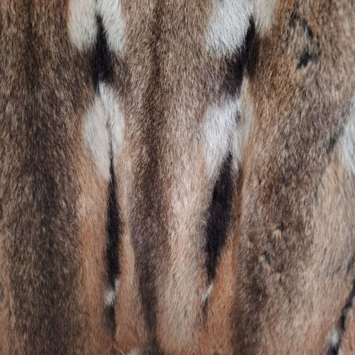 Natural fur coat used, beige brown, one size