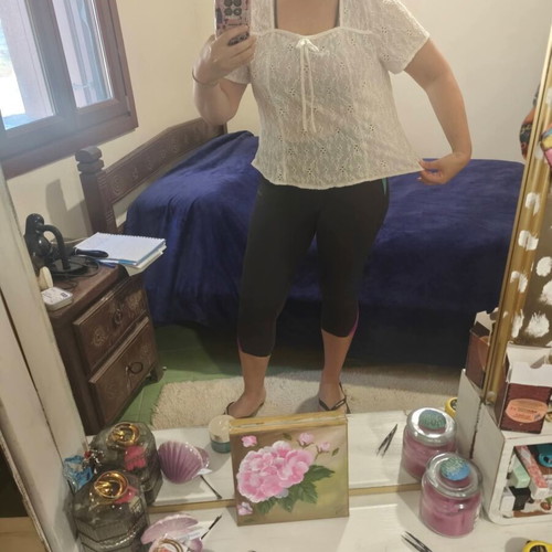 Kipour Style Top XXL like new, white, polyester