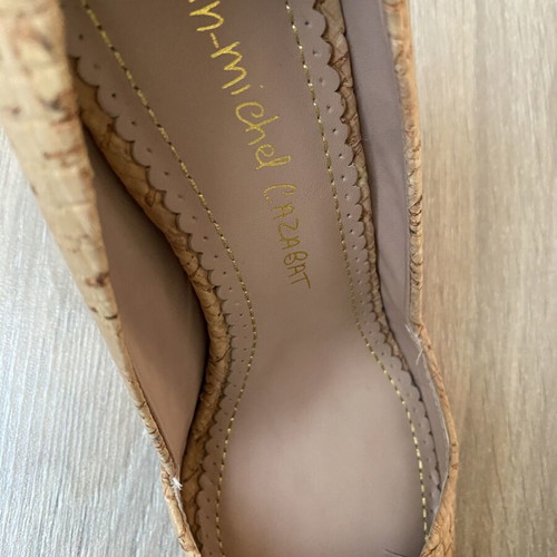 Jean-Michel Cazabat cork pumps size 38, Vero Cuoio