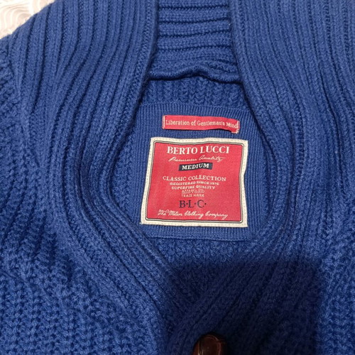 Berto Lucci cardigan blue like new size M