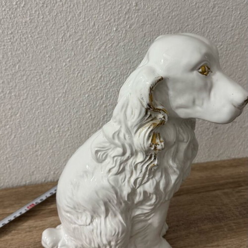 Vintage porcelain dog used, large 29-30 cm