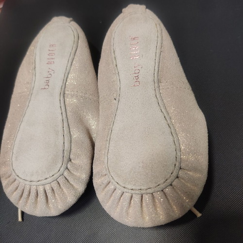 Baby Bloch leather baby ballerinas with glitter, like new, 6-12 months