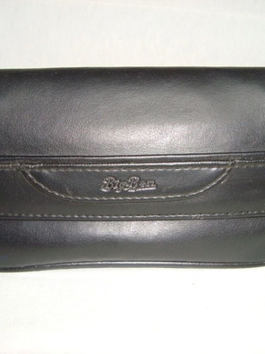 Big Ben pipe case for two pipes and tobacco, like new, genuine leather