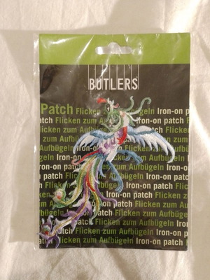 Butlers dragon iron-on patch for fabric new