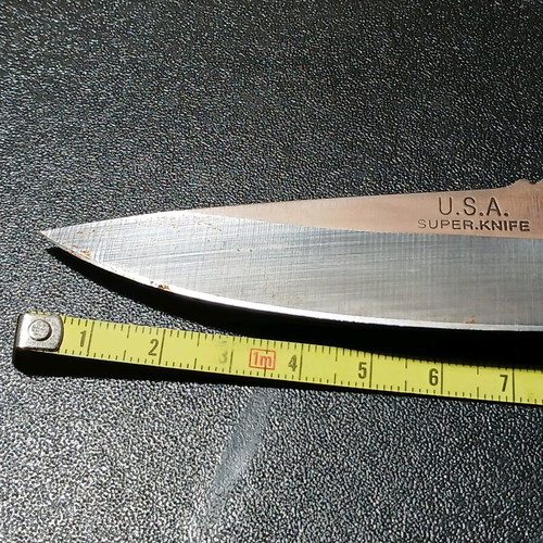 Folding Stiletto Knife used with wooden handle