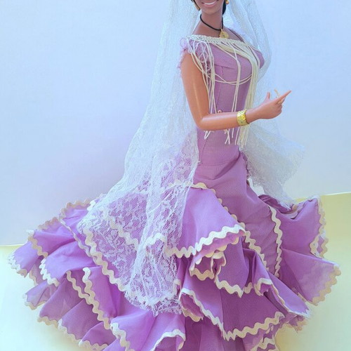 Vintage Spanish Flamenco Dancer Doll Chiclana like new, 45 cm