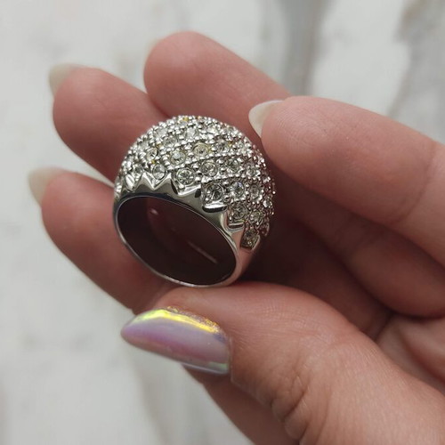 Chunky ring used with zircon stones