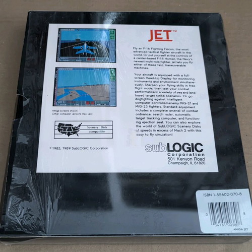 Jet (Sublogic) (Amiga) like new, complete in box