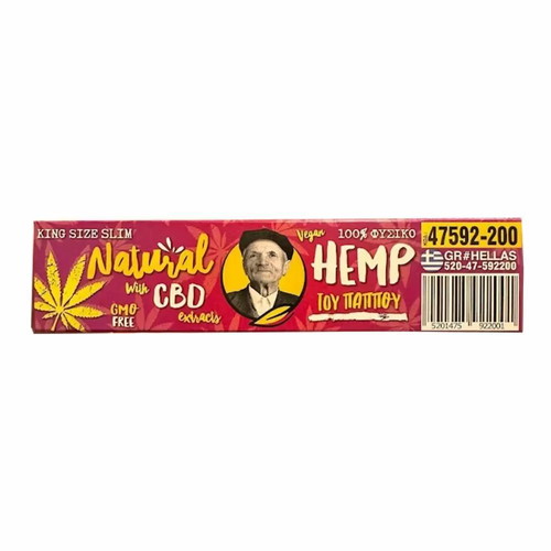 King Size CBD Hemp Thin Cigarette Paper new, 50 leaves