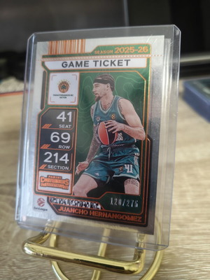 2025-26 Panini Contenders EuroLeague Basketball Game Ticket Orange Parallel Juancho Hernangomez