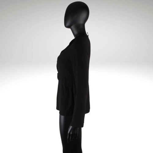 MarcCain blouse black V-neck size 2 S-M like new