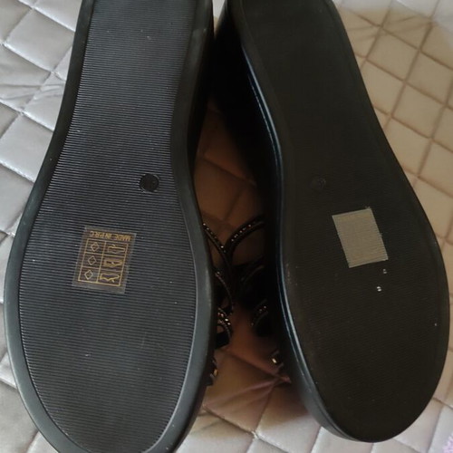 Verde platform sandals size 41, black