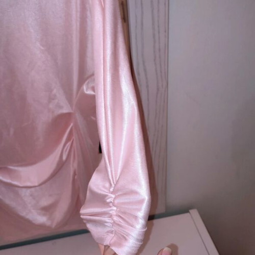 Zic Zac satin blouse baby pink, new with tags