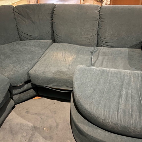 Multifunctional corner sofa used in blue color
