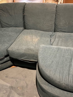 Πολυμορφικός γωνιακός καναπές μεταχειρισμένος σε μπλε χρώμα