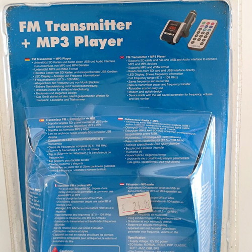 LogiLink FM0001A FM Transmitter + MP3 Player new, sealed
