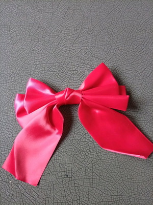 Hair ribbon with clip red new