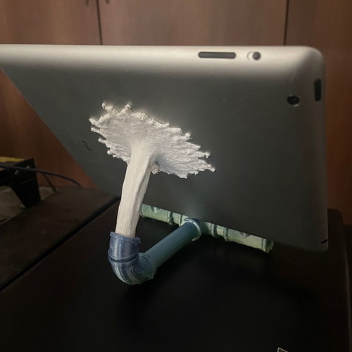 Original tablet stand pipe with water design 3D print new
