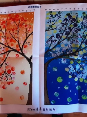 Aida stamped canvas kit Four Seasons in very good condition