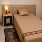 Line Art single bed set with headboard, bedside table, mattress and base