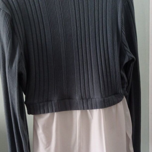 Shein maternity and nursing shirt like new, size M 38, petrol and white