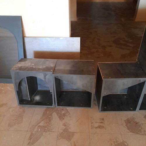 Bar back panel composition used, melamine, 4.80 meters