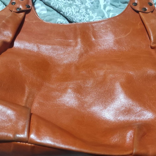 THE BRIDGE vintage shoulder bag used, orange leather