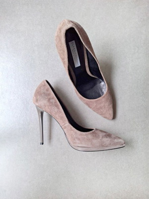 Classico Donna suede stiletto heels brand new, size 37, taupe greige