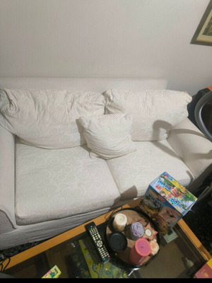 Two-seater sofa like new with cushions and washable covers