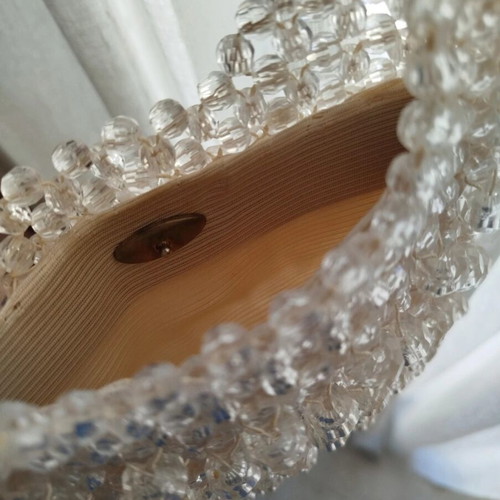 Handmade beaded bag like new, top handle