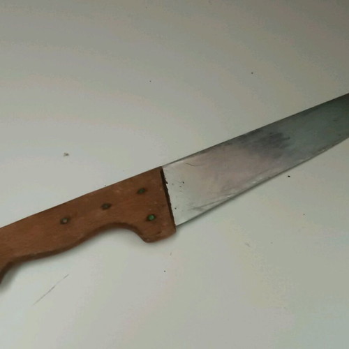 Meat knife used, old