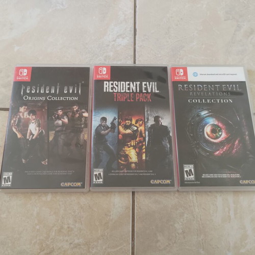 Nintendo Switch Resident Evil Zero, Four, Revelations games, like new
