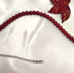 Jewelry set new burgundy color necklace and earrings