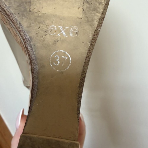 Exe women's platform sandals size 37 like new, white beige
