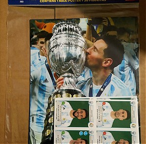 Panini Copa America 2021 update poster & sticker set Argentina Champions