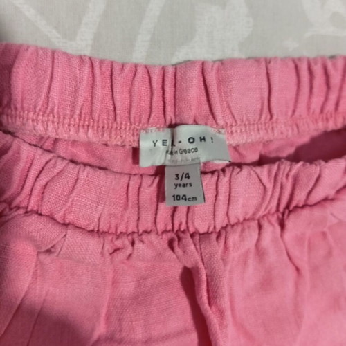 Pink Yell Oh! Girls' Pants like new, wide legs, linen blend