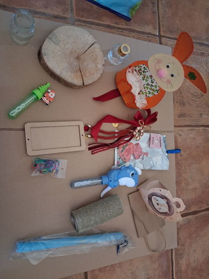 Craft supplies set for gift making and crafts