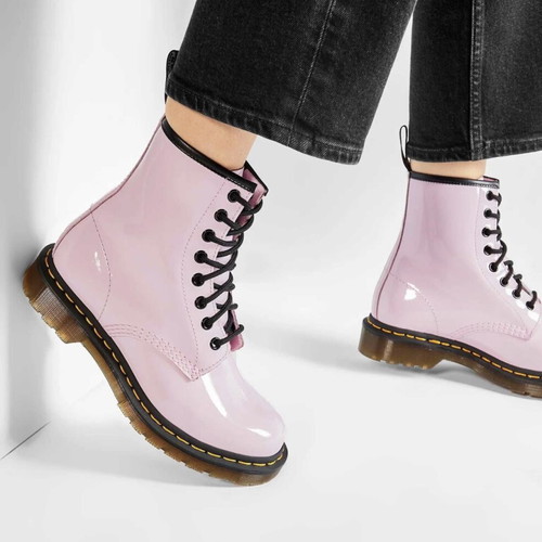 Dr. Martens 1460 W Patent Lamper boots new, pink, size 37